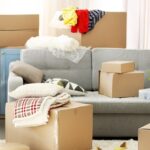 Packed household goods for moving into new house